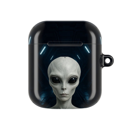 Alien-Themed AirPod Case, Funky Wireless Earbud Cover, Sci-Fi Gift for Music Lovers, Unique Tech Accessory, Halloween Present, Trendy Gadget