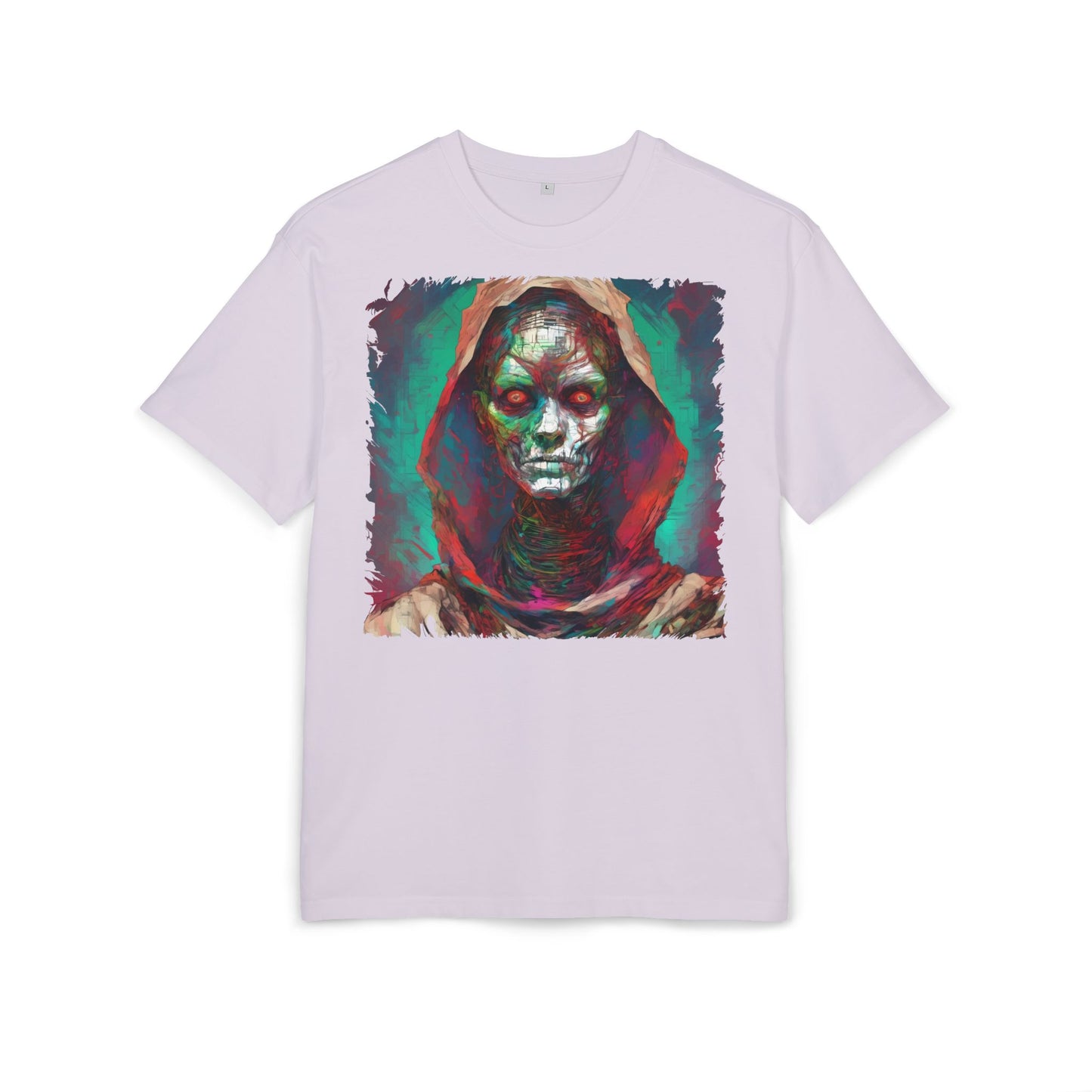 Eerie Oversize Tee, Unisex Graphic Shirt for Horror Lovers, Streetwear, Unique Gift for Halloween, Casual Wear, Art Tee