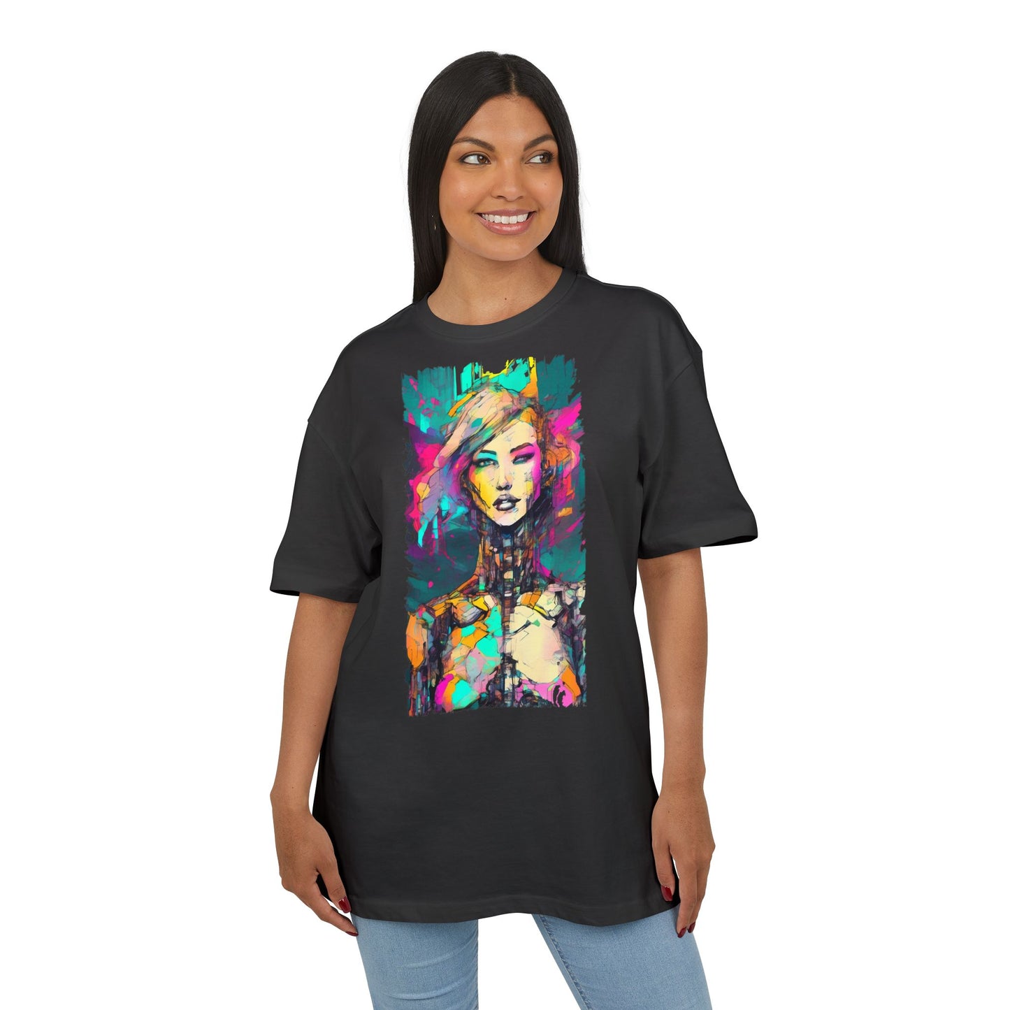 Vibrant Art Oversized Tee, Unisex Colorful T-Shirt, Graphic Arts Apparel, Casual Streetwear Gift, Unique Fashion Statement