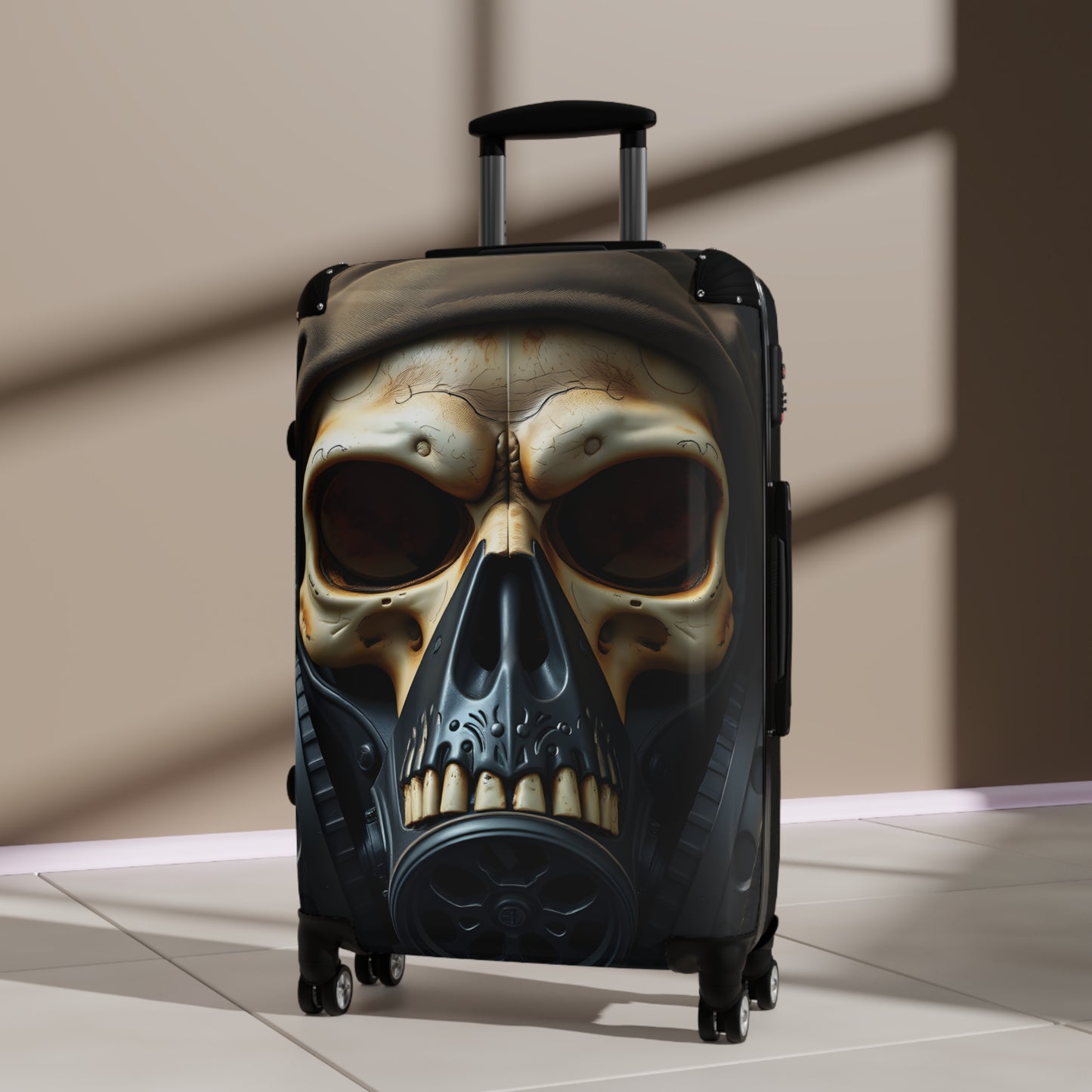 Skull Design Suitcase - Unique Travel Luggage, Stylish Carry-On, Halloween Bag, Gift for Travelers, Adventure Gear