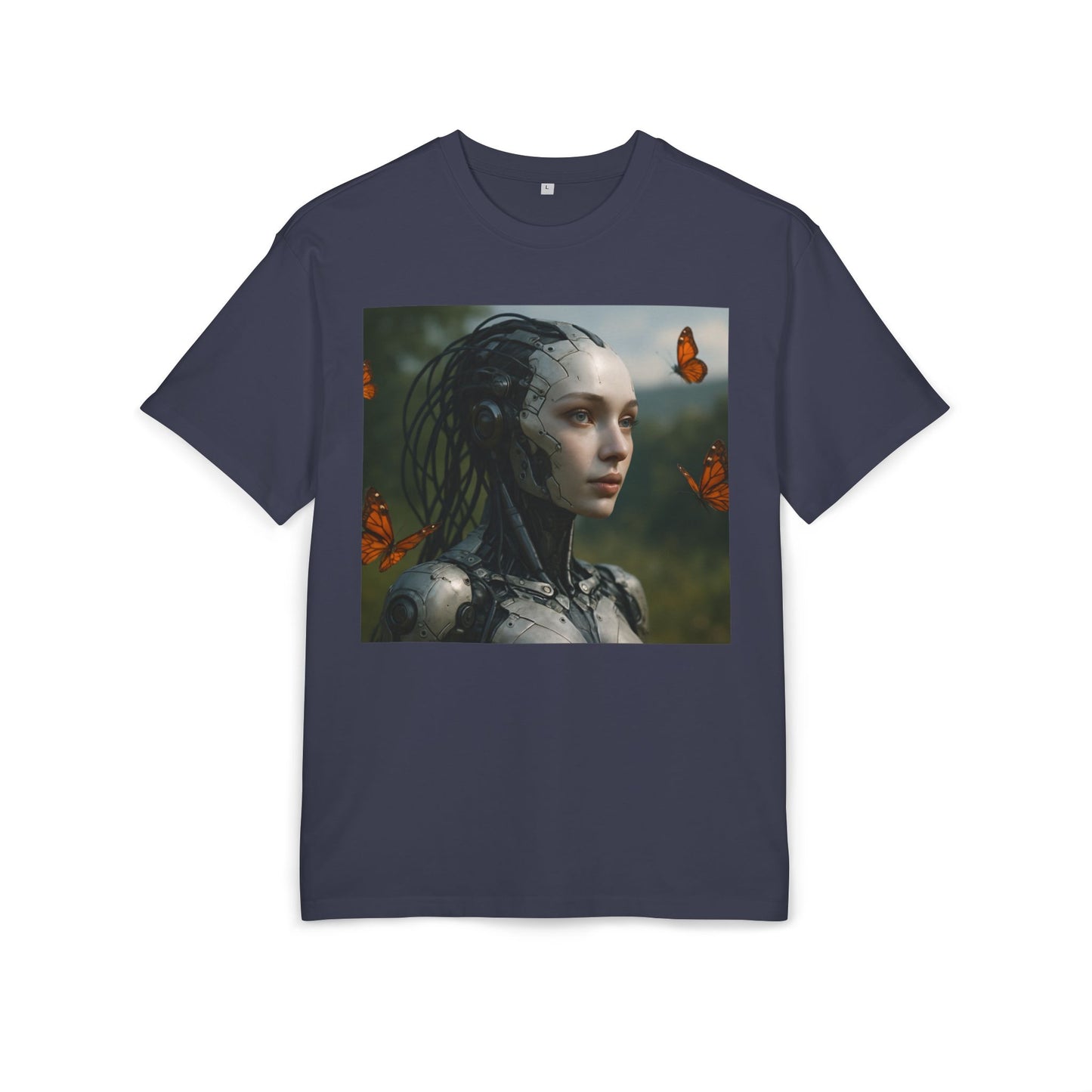 Futuristic Robot Graphic Tee, Oversize T-Shirt, Unisex Relaxed Fit Shirt, Casual Wear, Gift for Tech Lovers