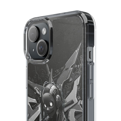 Anime-Inspired Clear Phone Case - Edgy Streetwear Style