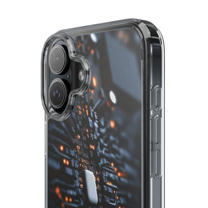 Clear Phone Case with Cyber Print