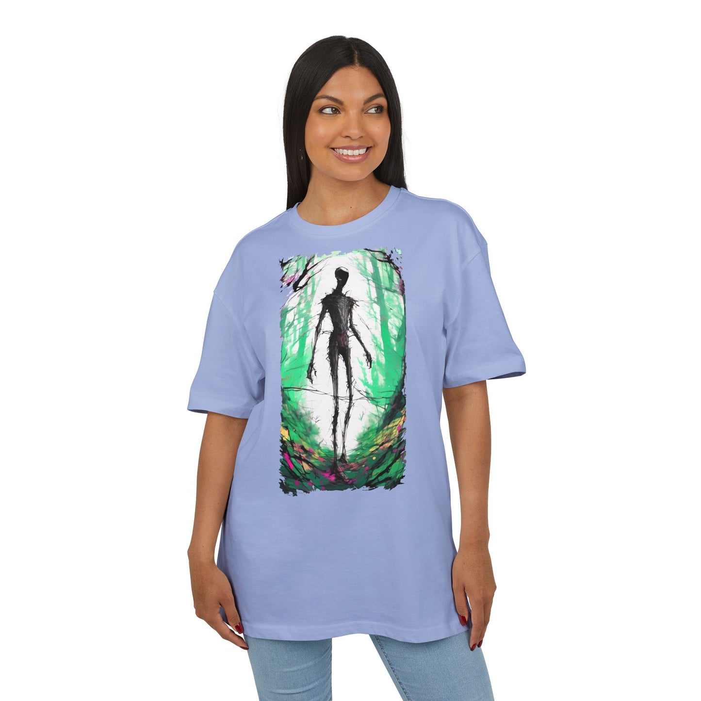 Mystical Forest Oversize Tee, Unisex Heavy Tee, Witchy Fashion, Boho Graphic Shirt, Alternative Style Tee