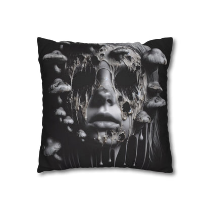 Dark Art Decorative Pillowcase, Gothic Home Decor, Statement Cushion Cover, Unique Gift for Art Lovers, Halloween Decor