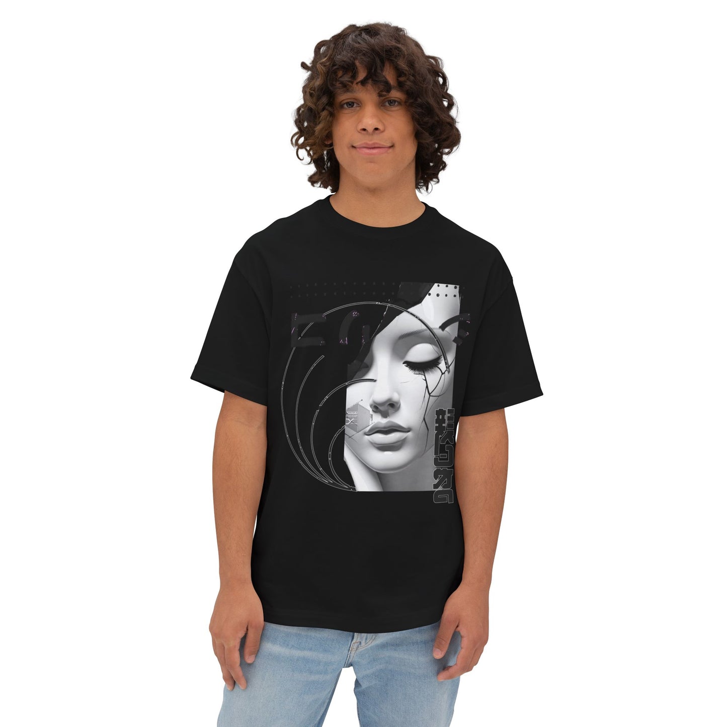 Chic Graphic Tee, Casual Fashion Shirt, Summer Outfit Top, Gift for Her, Artistic Oversized T-Shirt
