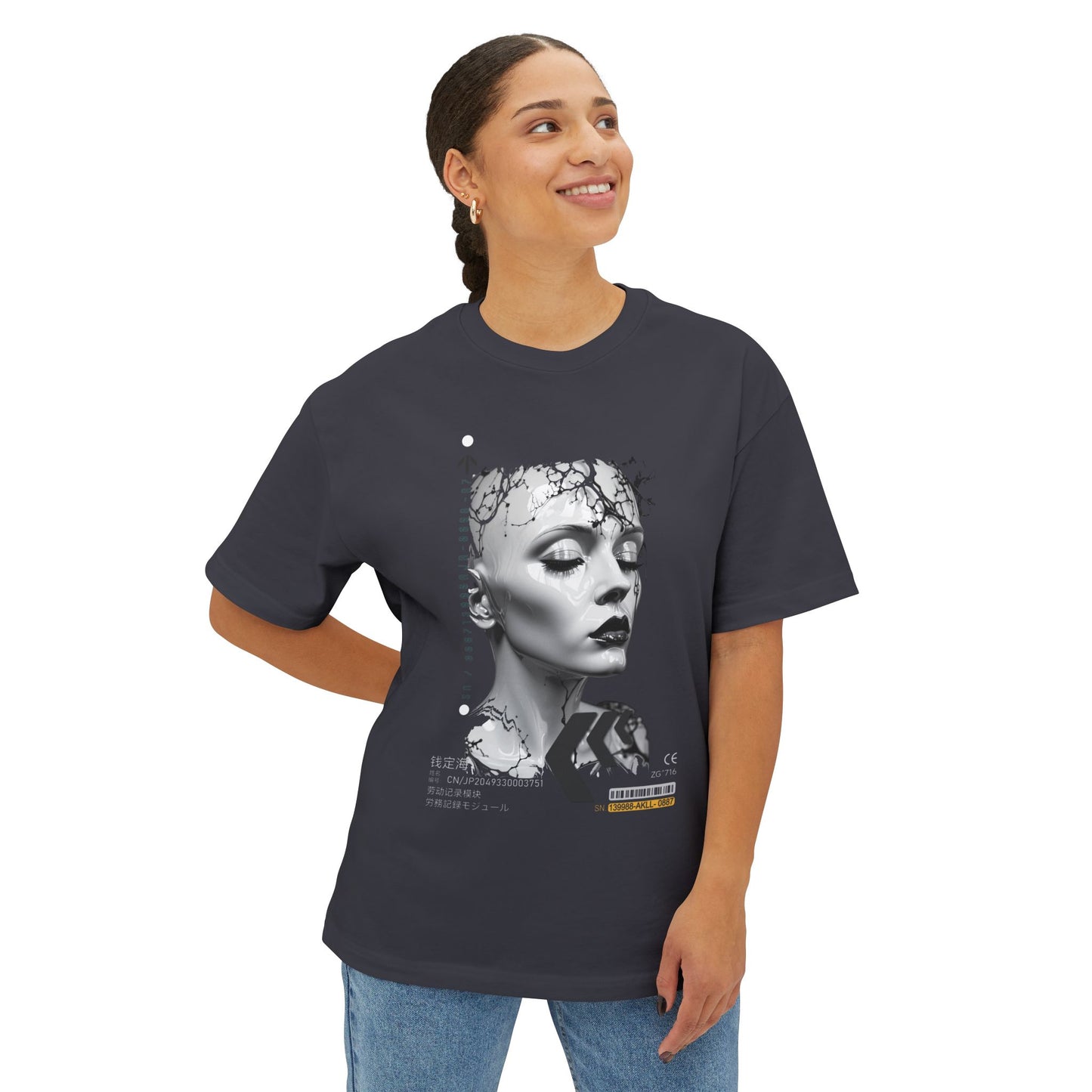 Chic Graphic Tee, Unisex Streetwear, Trendy Oversized Shirt, Modern Art T-Shirt, Casual Wear for Everyday Style