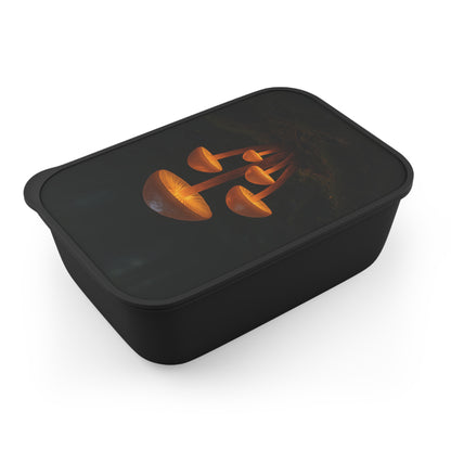 Glowing Mushroom Bento Box, Eco-Friendly Lunch Container, Food Storage, Gift for Nature Lovers, Picnic Essential