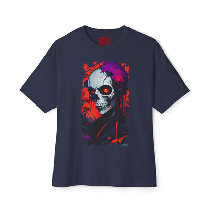 Edgy Skull Graphic Tee, Oversized T-Shirt for Casual Wear, Halloween Costume, Streetwear Fashion, Unisex Gift Idea
