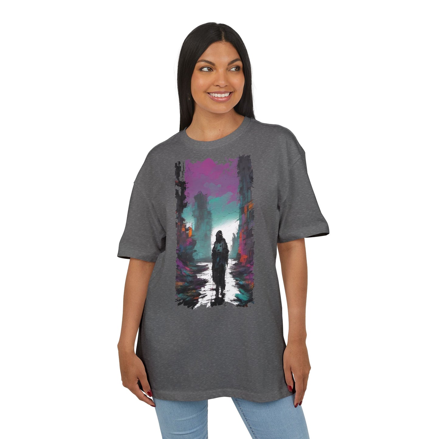 Unisex Oversized Graphic Tee with Forest Silhouette | Comfy Casual Wear, Gift for Nature Lovers, Ideal for Camping, Hiking, Everyday Style