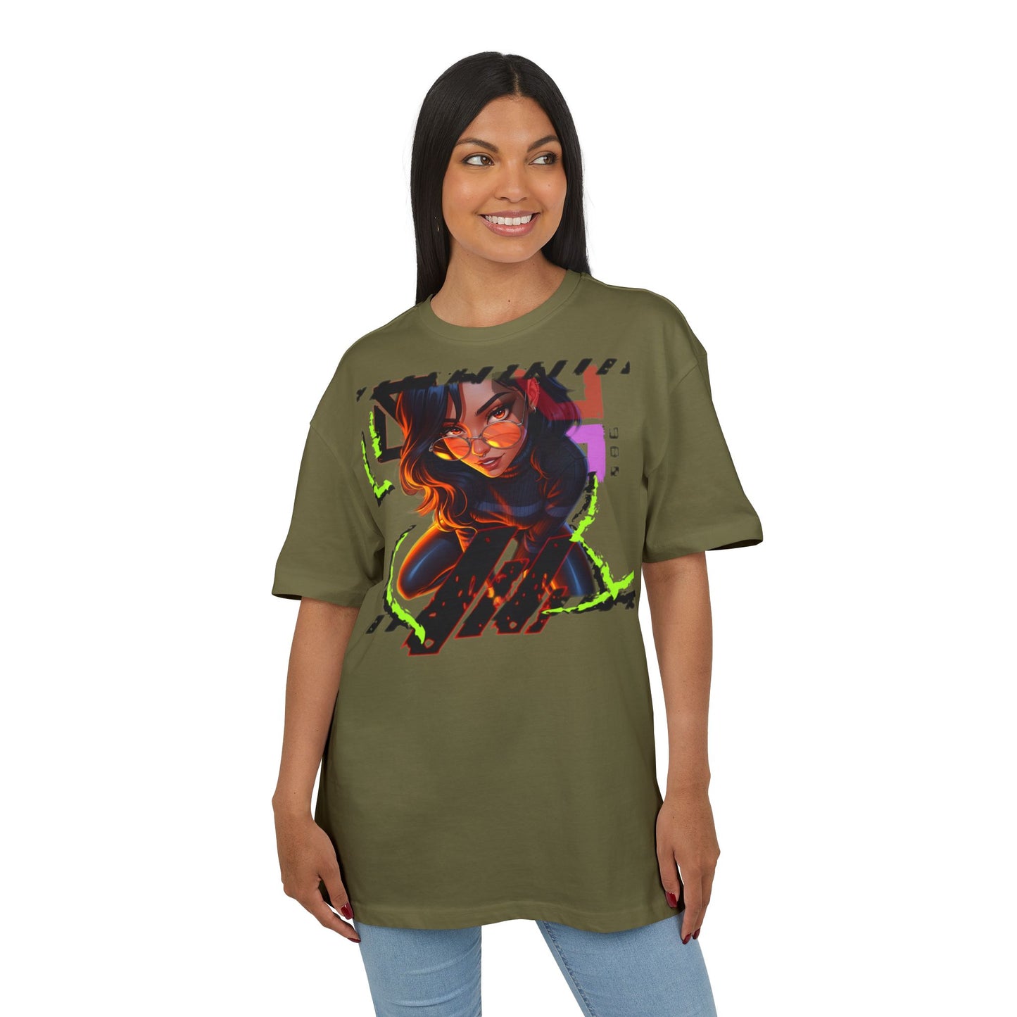 Edgy Graphic Unisex Heavy Oversize Tee - Street Style Fashion