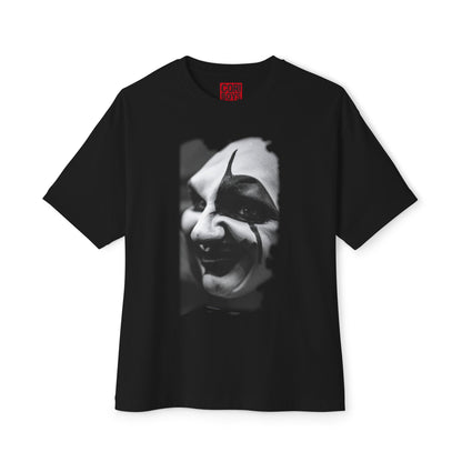 Spooky Emoji Boxy Tee | Oversized T-Shirt, Halloween Apparel, Casual Wear, Unique Graphic Design, Unisex T-Shirt