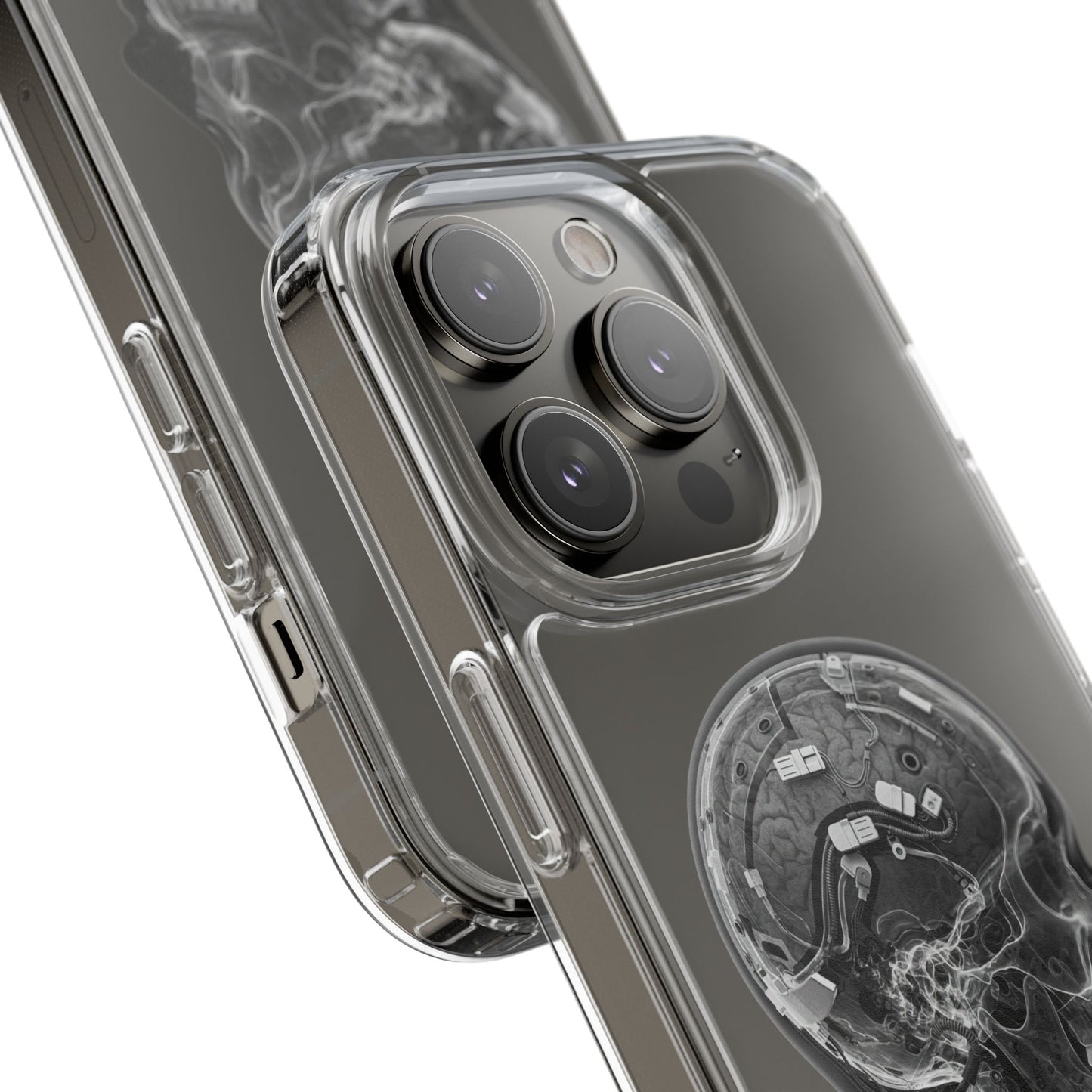 Skull Design Clear Phone Case - Unique Aesthetic for Tech Lovers