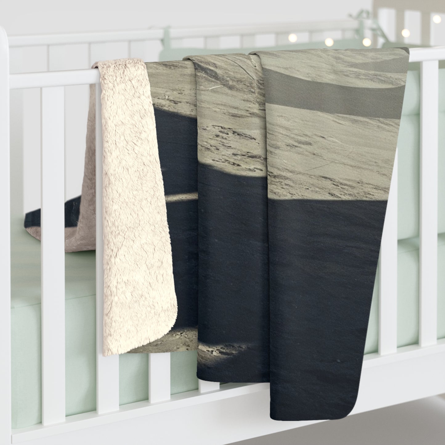 Futuristic Sherpa Fleece Blanket - Cozy Wall Art for Sci-Fi Lovers