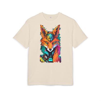 Vibrant Fox Graphic Oversized Tee, Unisex Streetwear Shirt, Unique Gift for Animal Lovers, Casual Wear, Colorful Art Tee