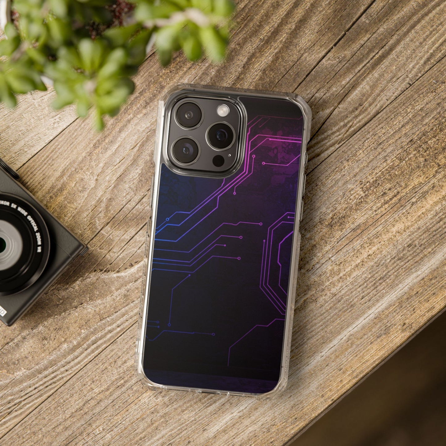 Magnetic Clear Phone Case - Tech-Inspired Design for Gamers, Stylish Protection, Gift for Tech Lovers, Phone Accessories, Customizable Case