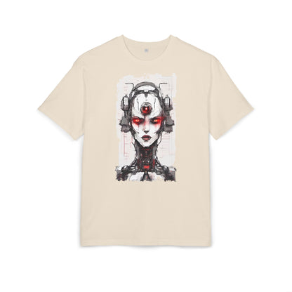 Futuristic Graphic Tee, Cyberpunk Oversized T-Shirt, Unisex Retro Style, Streetwear Top, Gift for Tech Lovers, Summer Casual Wear