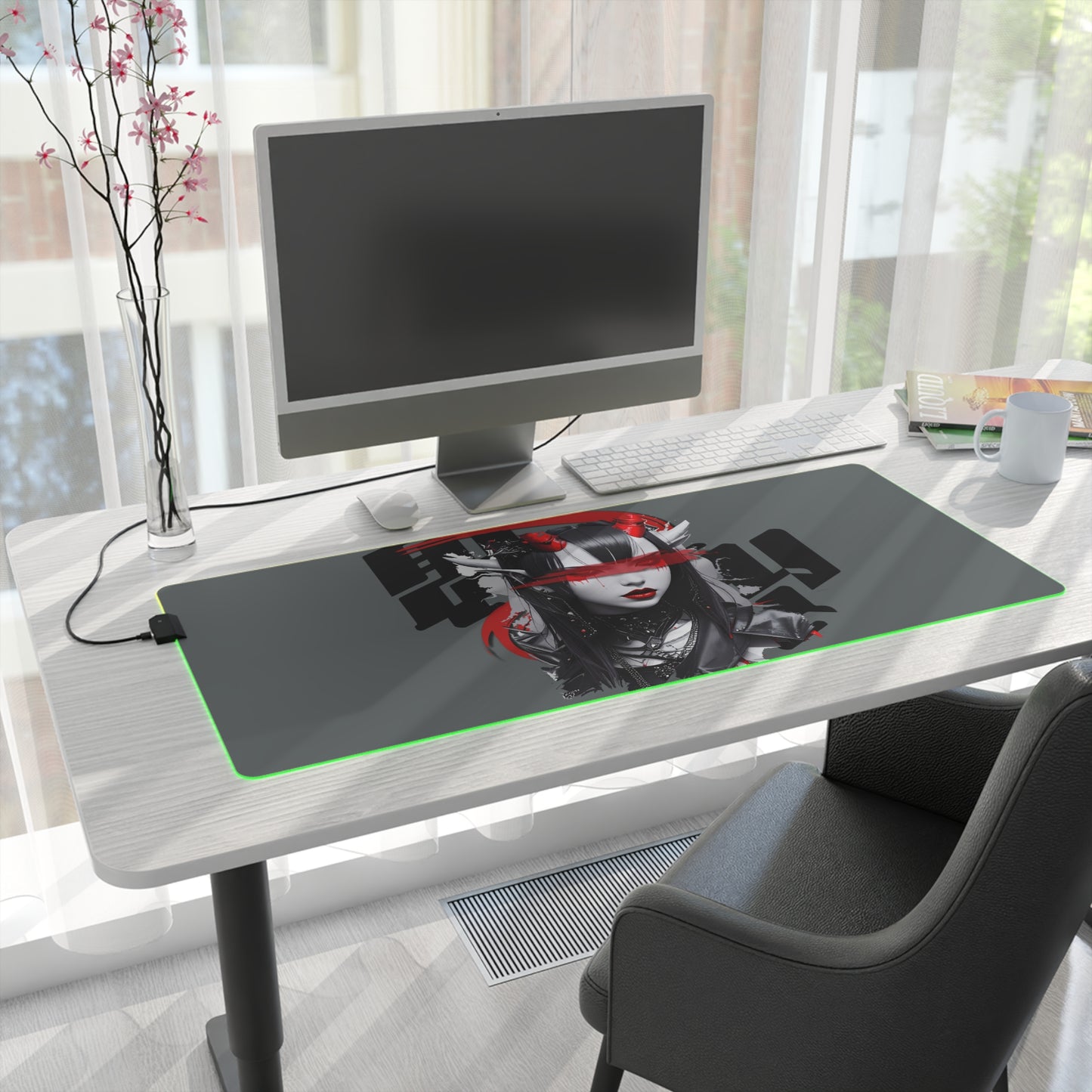 LED Gaming Mouse Pad, Anime Mousemat, RGB Desk Decor, Gamer Gift, Computer Accessory, Gaming Setup