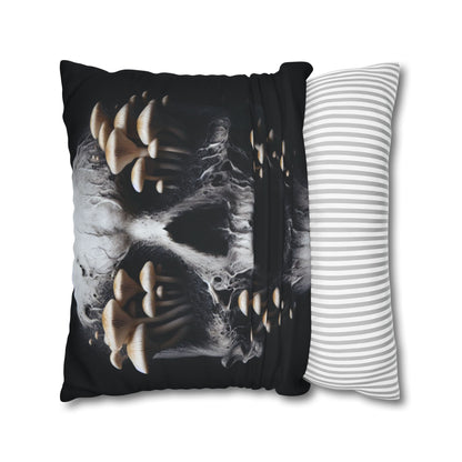 Gothic Mushroom Skull Pillowcase - Home Decor, Halloween, Gothic Style, Unique Gift, Bed and Couch Accent
