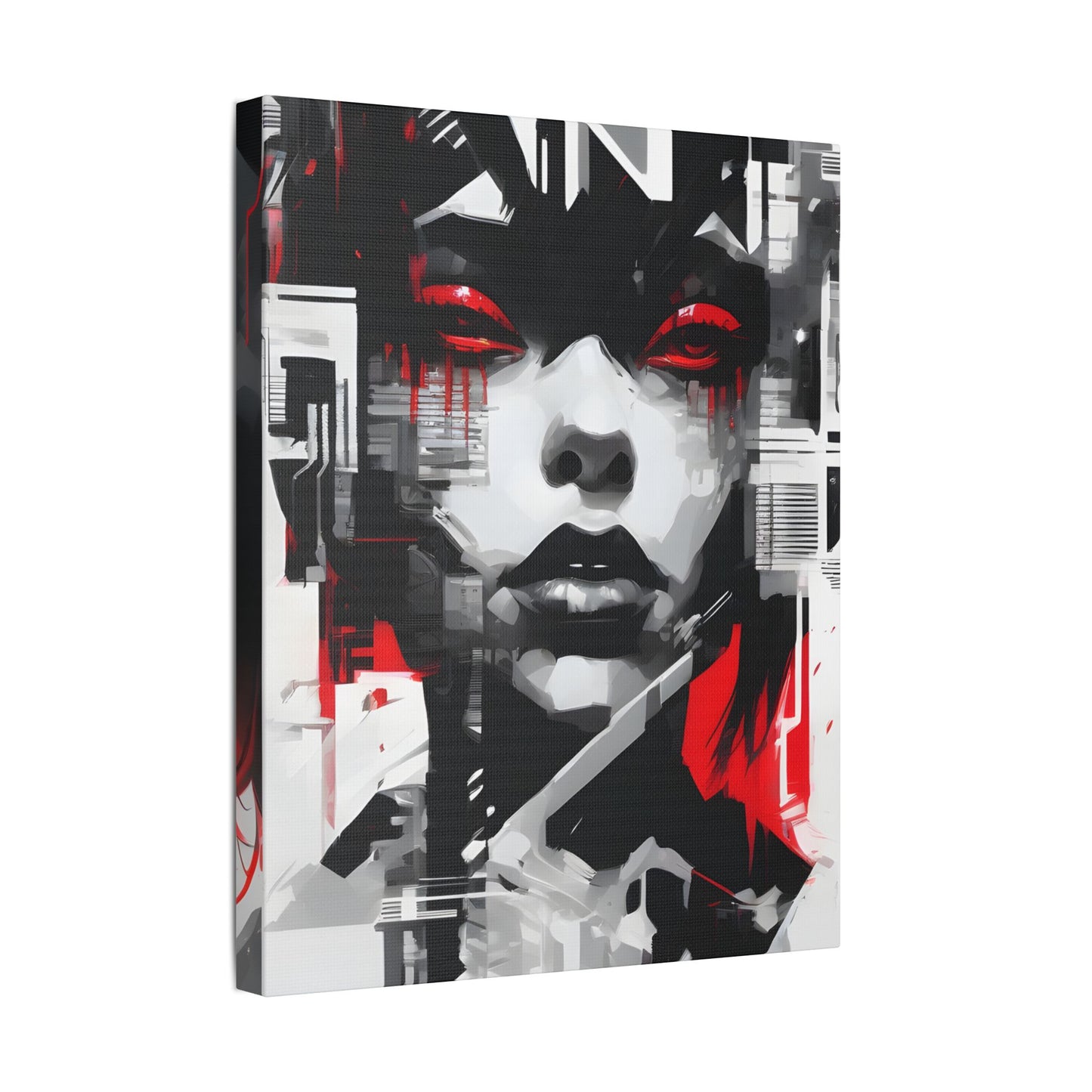 Stretched Canvas Art, Edgy Wall Decor, Modern Home Interior, Statement Piece, Unique Artwork for Living Room, Gift Idea