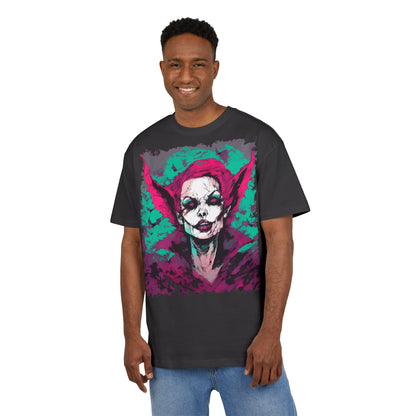 Eerie Portrait Unisex Oversized Tee | Unique Graphic Shirt for Halloween, Gift for Horror Fans, Scary Tee, Alternative Fashion