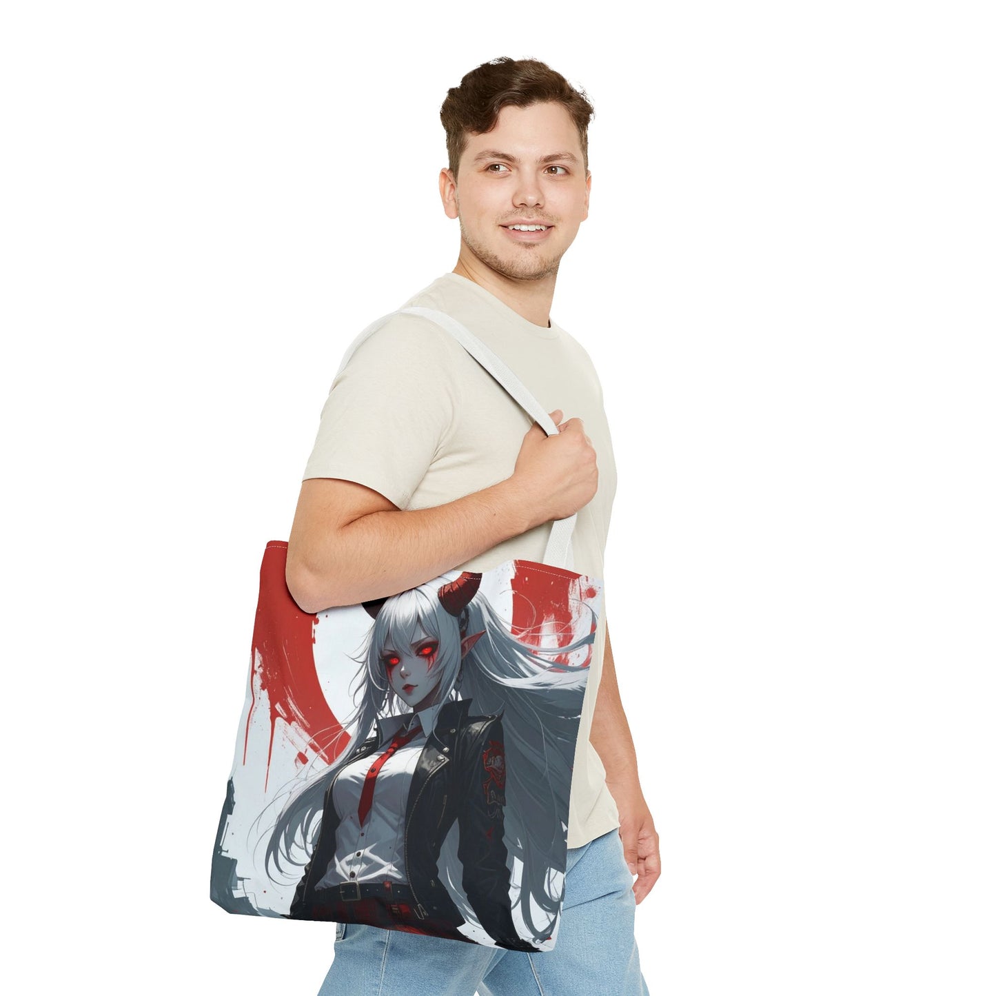 Gothic Anime Tote Bag | Stylish AOP Design | Perfect for Shopping, Gifts, Casual Use, Halloween, Cosplay