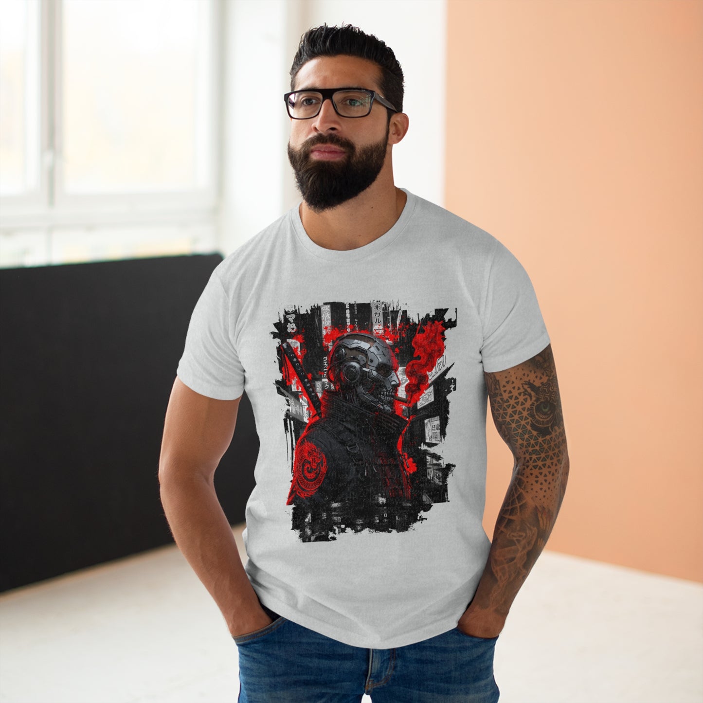 Unisex Graphic Tee - Urban Skull Design, Streetwear Shirt, Cool T-Shirt, Casual Fashion, Edgy Gift for Him, Festival Wear