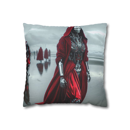 Futuristic Robot Art Pillowcase, Decorative Cushion Cover, Modern Home Decor, Gift for Sci-Fi Lovers, Unique Throw Pillow