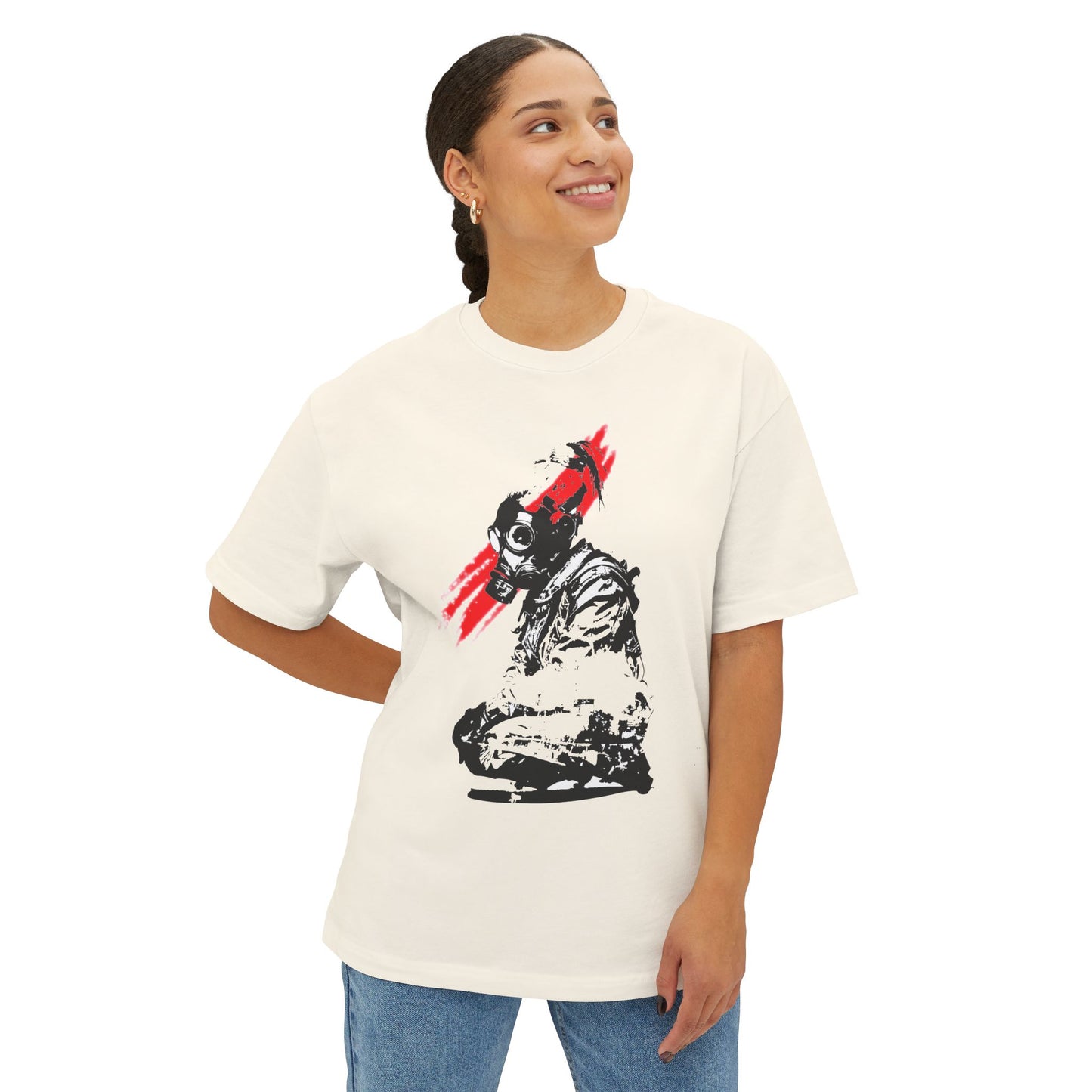 Edgy Graphic Oversized Tee, Unisex Artistic T-Shirt, Casual Streetwear Top, Unique Gift for Him or Her, Trendy Urban Apparel