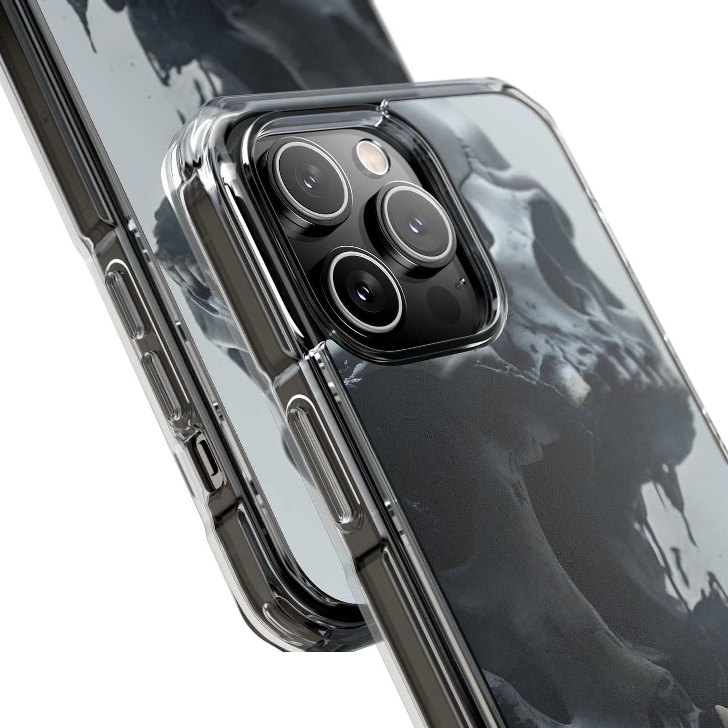 Unique Skull Design Magnetic Clear Impact Cases, Skull Phone Cases, Gothic Accessories, Halloween Gifts, Edgy Mobile Covers