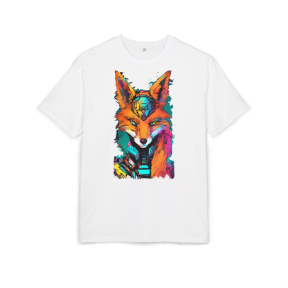 Vibrant Fox Graphic Oversized Tee, Unisex Streetwear Shirt, Unique Gift for Animal Lovers, Casual Wear, Colorful Art Tee