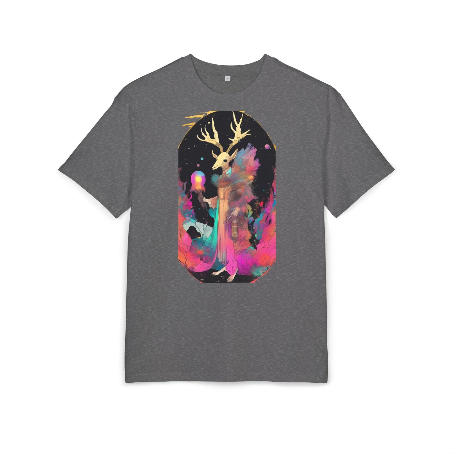 Cosmic Stag Unisex Oversize Tee | Bohemian Vibe T-Shirt, Fantasy Apparel, Unique Gift, Art-Inspired Fashion, Summer Style