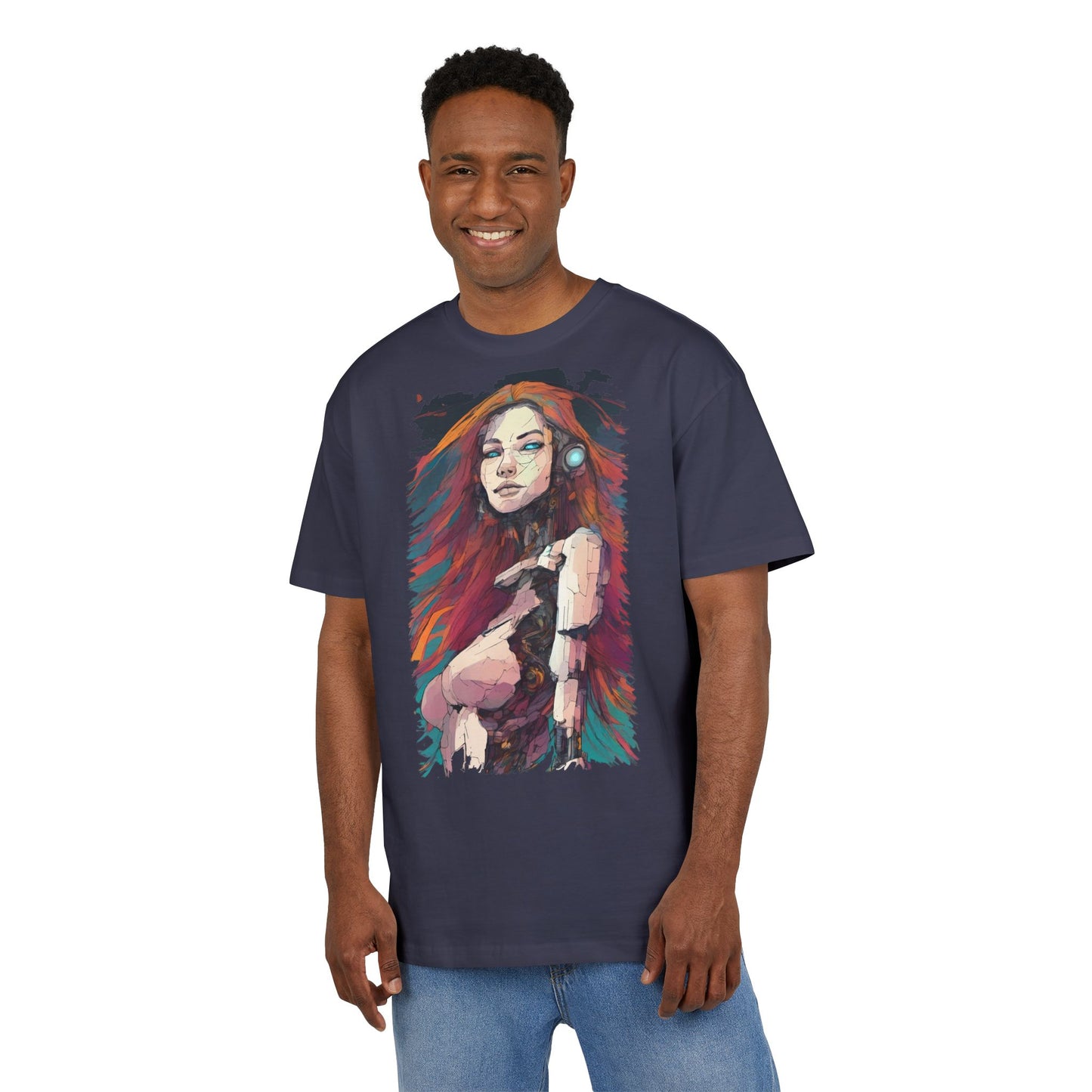 Artistic Oversize Tee - Vibrant Graphic Shirt, Casual Streetwear, Unique Gift for Art Lovers, Everyday Wear, Graphic Tee