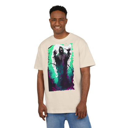 Mystical Oversized Tee - Unisex, Artistic Graphic Tee, Casual Wear, Gift for Art Lovers, Spooky Vibes Shirt