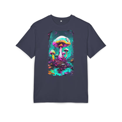 Psychedelic Mushroom Unisex Oversized Tee, Retro Graphic T-Shirt, Festival Wear, Street Style, Unique Gift for Nature Lovers
