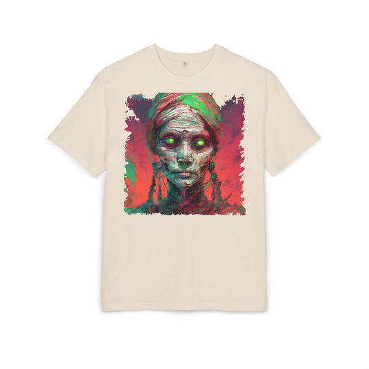 Horror-Inspired Unisex Oversize Tee, Spooky Graphic Shirt, Halloween Outfit, Unique Art Tee, Ghoulish Casual Wear, Perfect for Parties