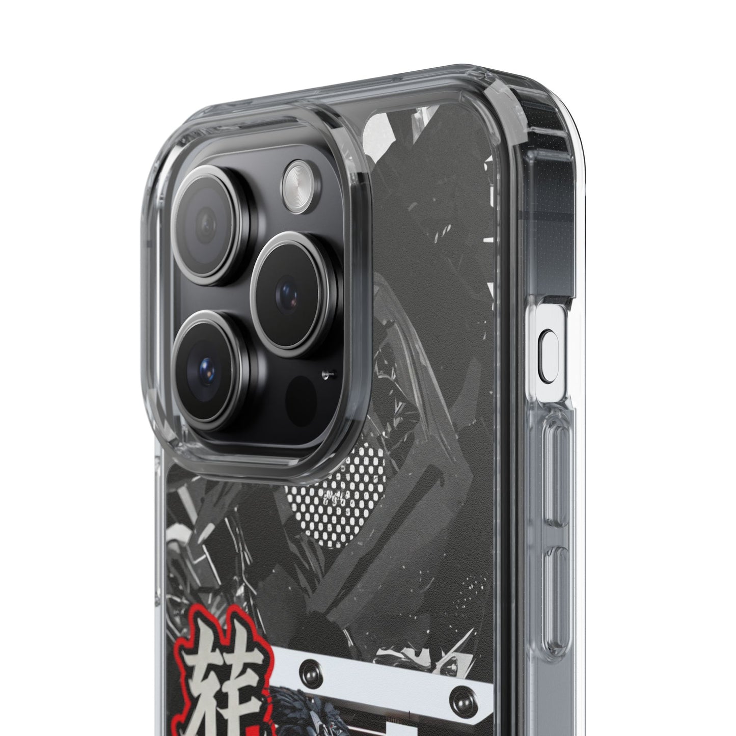 Clear Phone Case with Stylish Graphic Design for Tech Enthusiasts