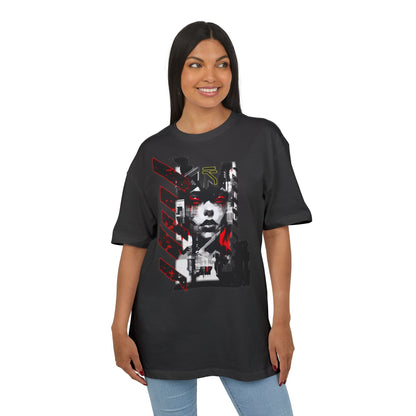 Unisex Heavy Oversize Tee with Urban Art Design - Streetwear Style Tee