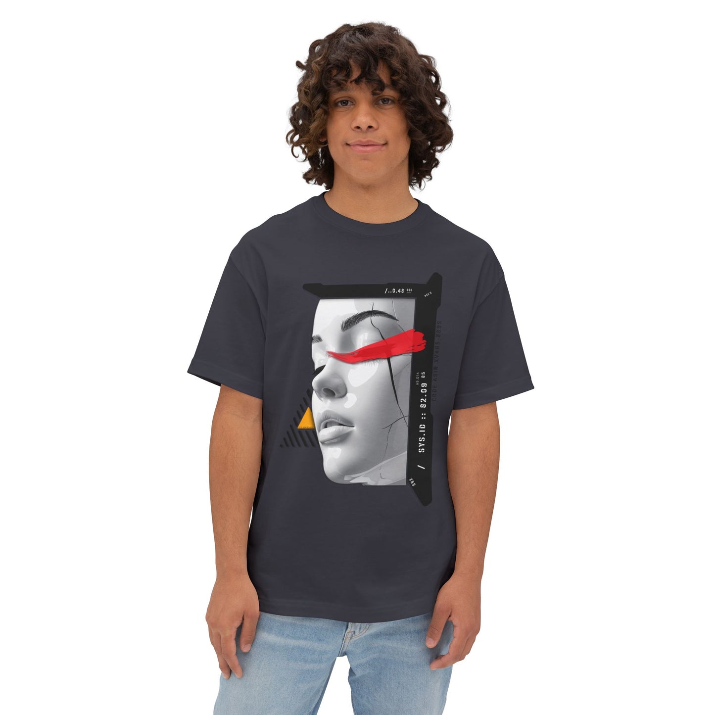 Chic Graphic Oversized Tee - Casual Wear, Streetwear, Art Tee, Gift for Her, Fashionable Comfort Wear
