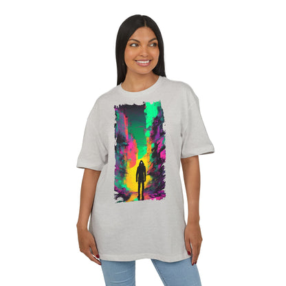Vibrant Nature-Inspired Oversize Tee, Boho Graphic Tee, Unisex T-Shirt for Adventurers, Colorful Casual Wear, Nature Lover Gift