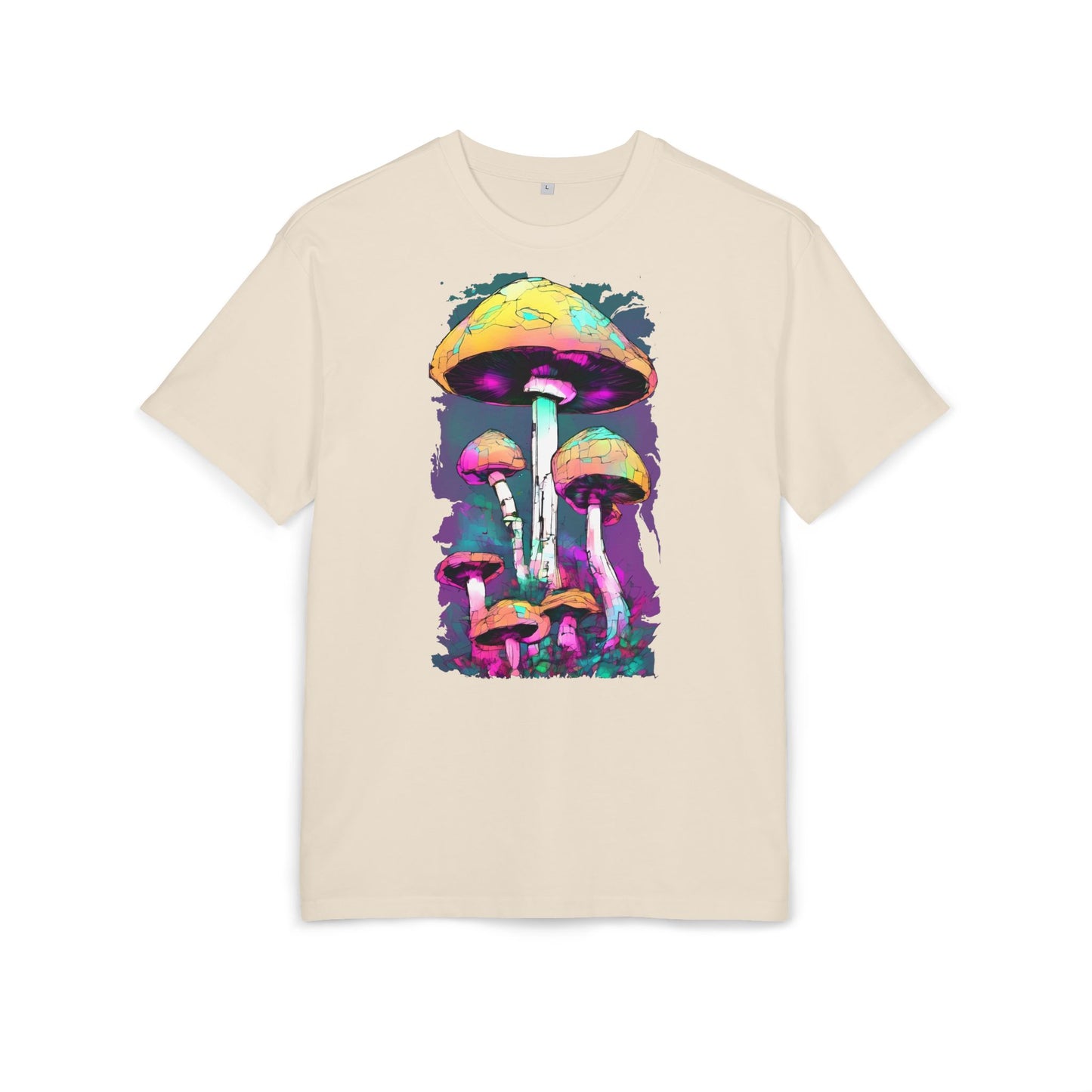 Trippy Mushroom Unisex Oversize Tee | Psychedelic Art Shirt, Retro Graphic Tee, Festival Wear, Gift for Nature Lovers, Streetwear
