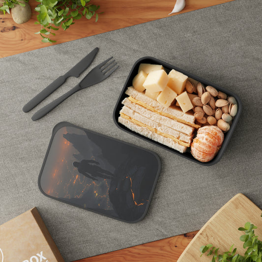 Adventure-Themed Bento Box, Portable Lunch Container, Ideal for Travel, Picnic, Camping, Outdoor Enthusiasts, Gift for Foodies