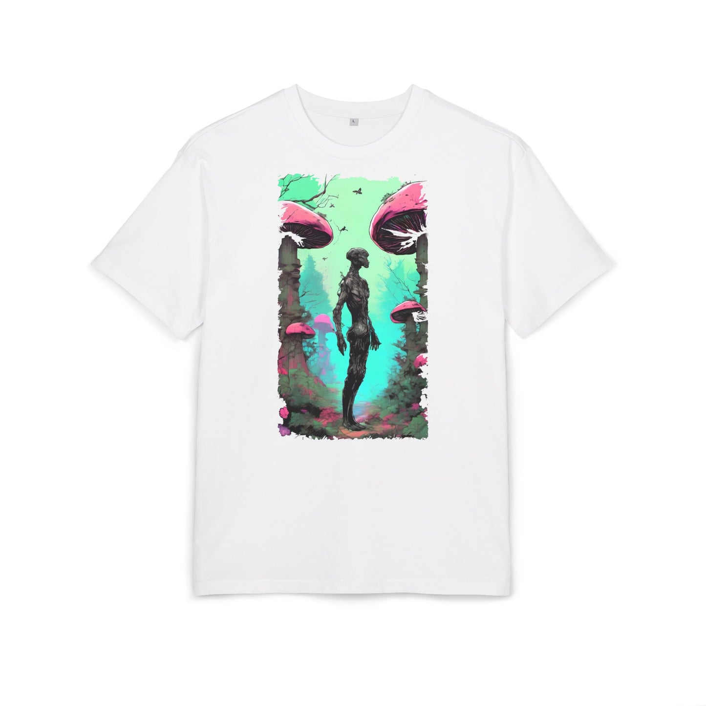 Psychedelic Mushroom Tee, Unisex Oversize Shirt, Trendy Graphic T-shirt, Casual Wear, Festival Attire, Unique Gifts