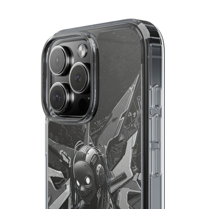 Anime-Inspired Clear Phone Case - Edgy Streetwear Style