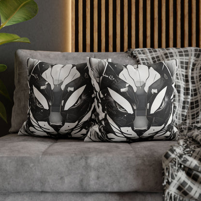 Square Pillowcase with Edgy Cyber Design