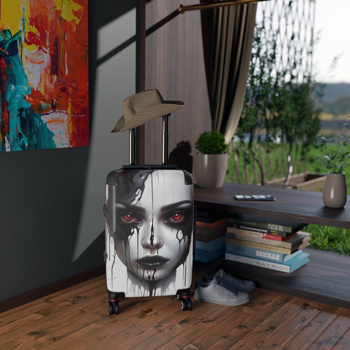 Travel Suitcase - Stylish Dystopian Dark Design for Adventurers