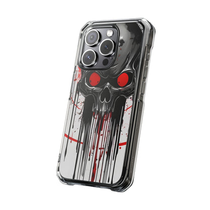 Edgy Skull Design Phone Case, Unique Protective Case, Magnetic Impact Case, Halloween Gift, Skull Lover Accessory