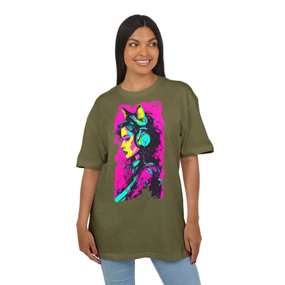 Vibrant Music Lover's Tee, Unisex Heavy Oversize Tee, Trendy Graphic Shirt, Colorful Art Top, Perfect for Festivals and Gifts