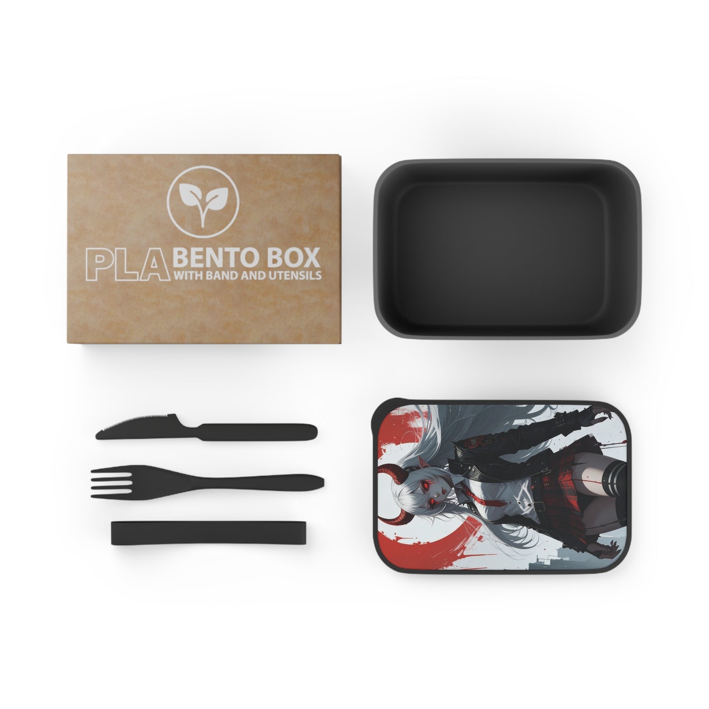 Gothic Anime Bento Box, Eco-Friendly Meal Prep Container, Anime Lunch Box, Unique Gift for Anime Lovers, Stylish Food Storage