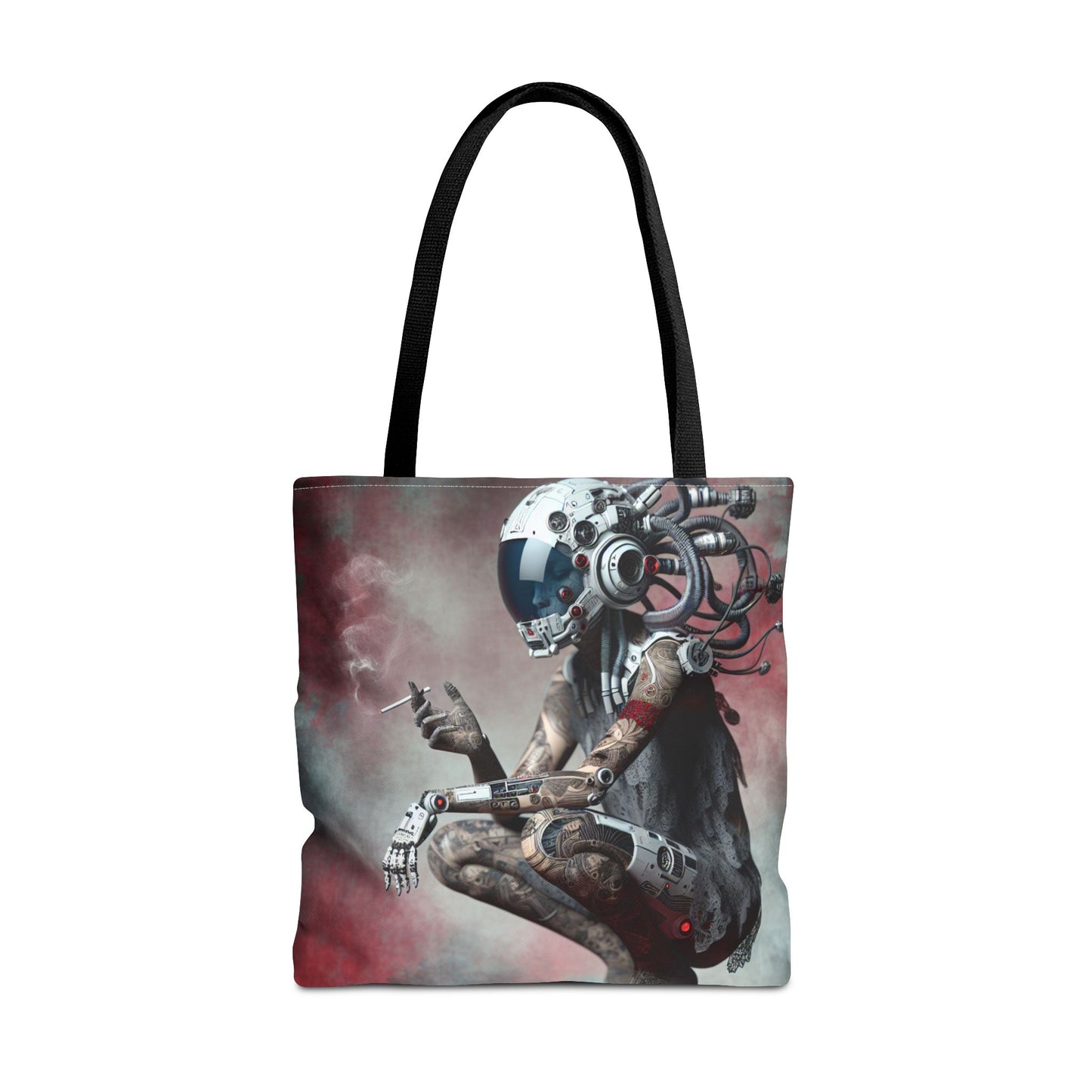 Futuristic Cyborg Tote Bag | Eco-Friendly Carryall for Sci-Fi Lovers, Gift for Tech Enthusiasts, Stylish Everyday Use
